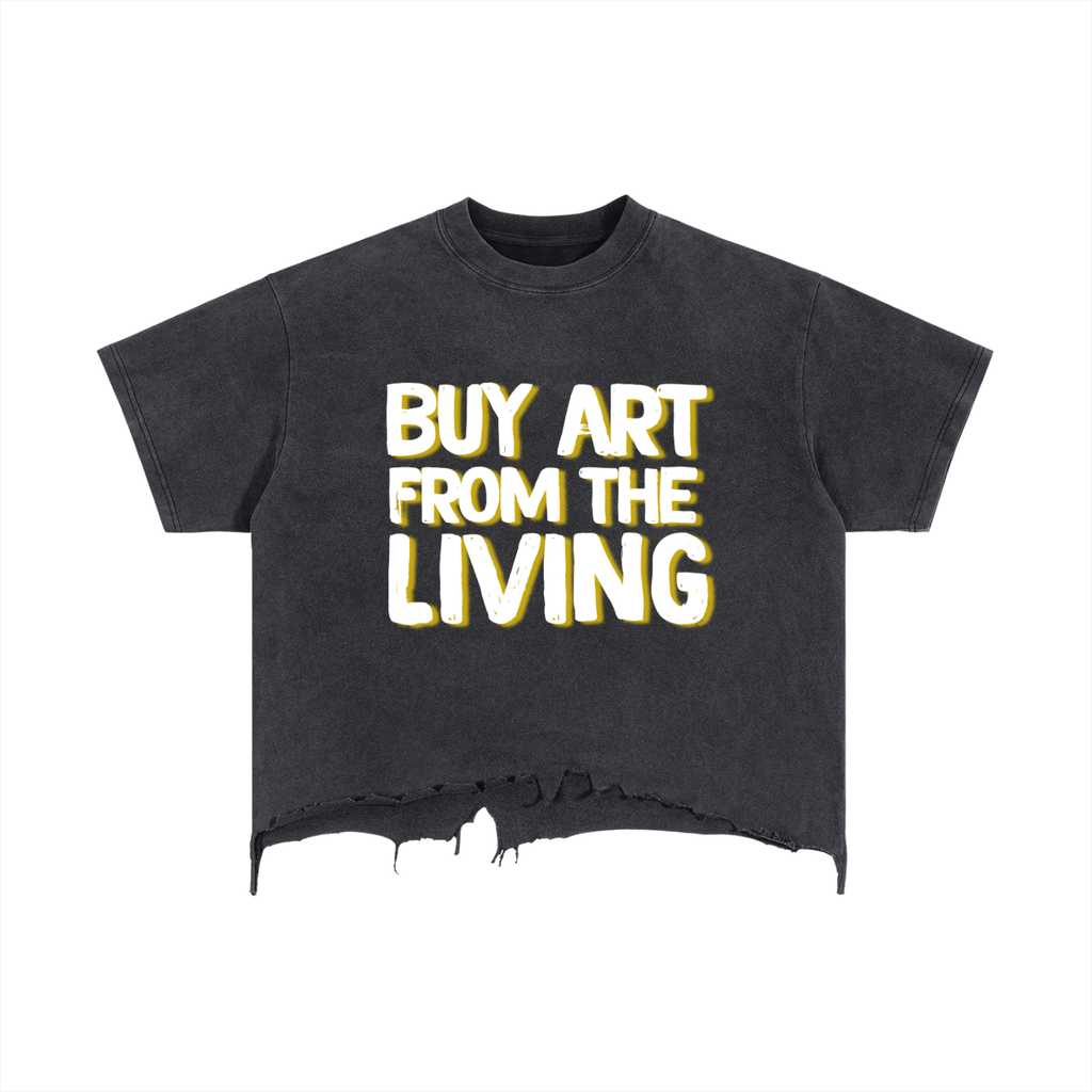 "Buy Art From the Living" Vintage Graphic T-Shirt