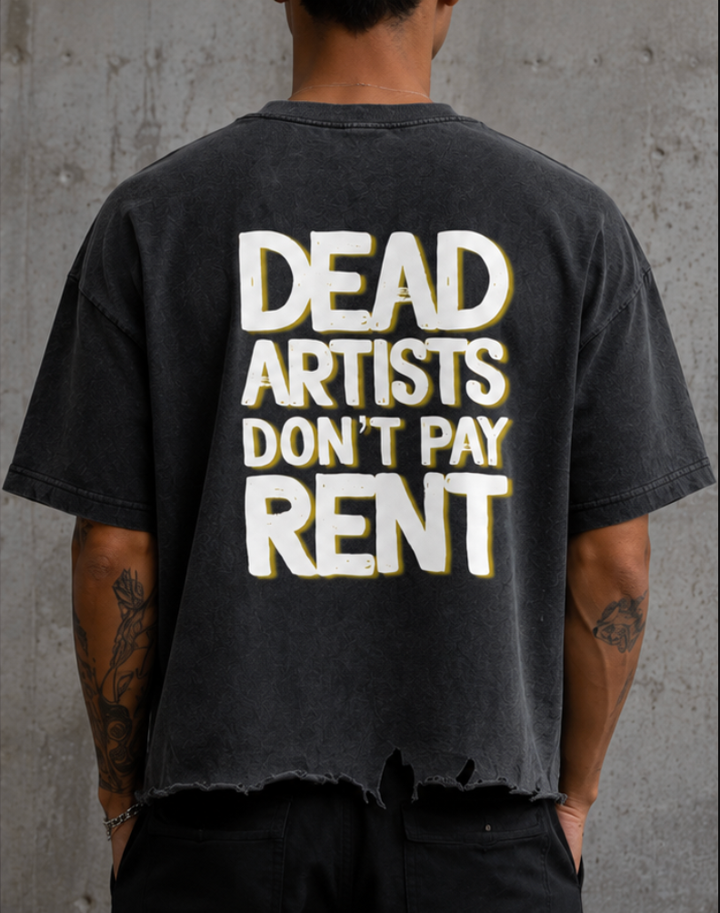 "Buy Art From the Living" Vintage Graphic T-Shirt